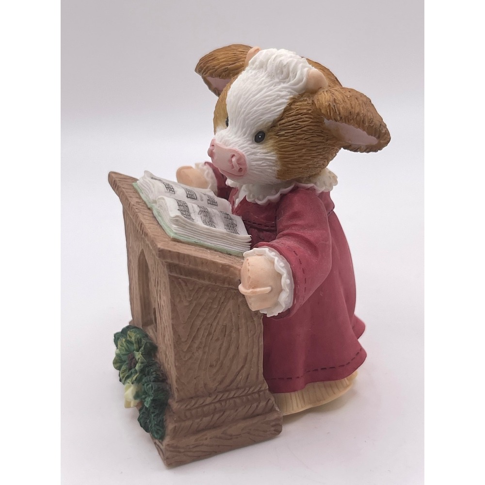 Enesco Marys Moo Moos Singing Moo Praises Cow Figurine 85MM501 Vintage 1998 - Picture 2 of 5